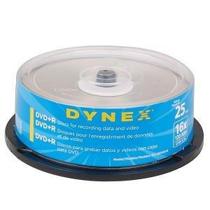 DVD+R  Dynex  16X 4.7G Pack25