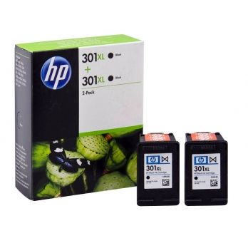 Cart HP 301XL Pack 2 Noir