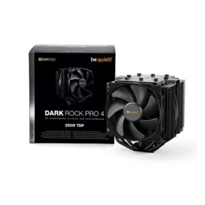 Ventilo Proc be quiet! BK022 Dark Rock Pro 4 - CPU Cooler - 250W TDP Intel: LGA 1150 / 1151 / 1155 / 1156 / 1366 / 2011(-3) Square ILM / 2066 AMD: AM2