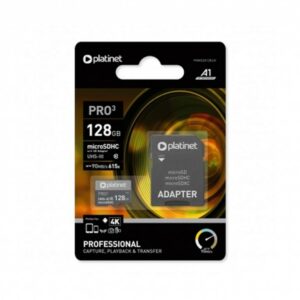 Mémoire microSDXC SECURE DIGITAL + ADAPTER SD 128GB class10 U3 A1 90MB/s