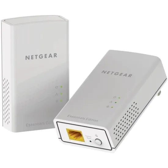 Adaptateur de réseau powerLine - Netgear PL1000 - 2 - 1 x Réseau (RJ-45) - 1000 Mbit/s PowerLine - 500 m² Couverture de la zone - HomePlug AV2 - Gigab