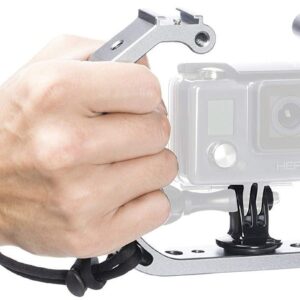 Movo GB-U70 Underwater Diving Rig for GoPro Hero with Cold Shoe Mounts, Wrist Strap - Works with HERO3-4-5-6-7-8