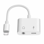 PLATINET SMARTPHONE ADAPTATEUR LIGHTNING VERS AUX AVEC CHARGEMENT BLANC