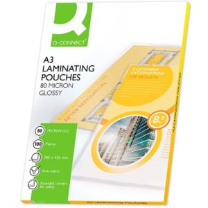 Pochette à Plastifier Q-Connect A3 80µ 100P