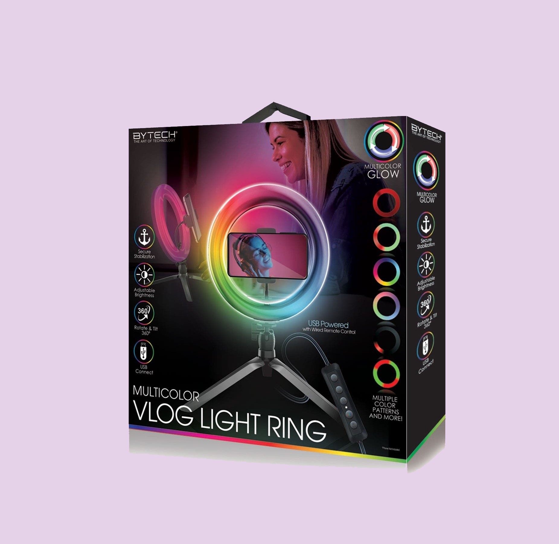 Bytech RGB Selfie Ring Light w/Tripod