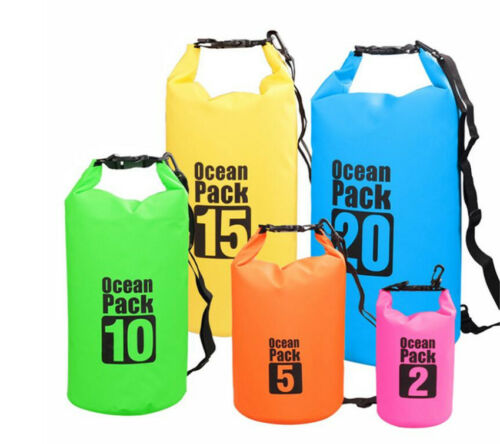 Sac étanche 5L Bleu swimming/ beach/ boating/kayaking, paddling/sailing/ canoeing/ surfing