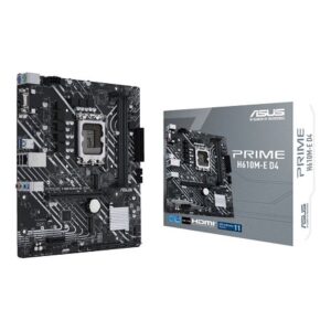 Carte Mère ASUS PRIME H610M-E D4 - Motherboard - micro ATX - LGA1700 Socket - H610 Chipset - USB 3.2 Gen 1 - Gigabit LAN - onboard graphics (CPU requi