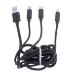 Cable OMEGA INSULARIS USB CABLE KABEL 3IN1 MICRO-USB TYPE-C LIGHTNING 1,5A 1,2M BLACK [44270]