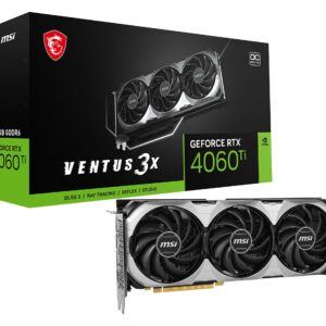 Carte Vidéo MSI GeForce RTX 4060 Ti VENTUS 3X 8G OC 8 GB GDDR6 - PCIe 4.0 x8 - HDMI, 3 x DisplayPort