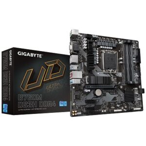 Carte Mère Gigabyte B760M DS3H DDR4 - 1.0 micro ATX - LGA1700 B760 Chipset - USB 3.2 Gen 1, USB 3.2 Gen 2, USB-C 3.2 Gen2 - 2.5 Gigabit LAN - onboard