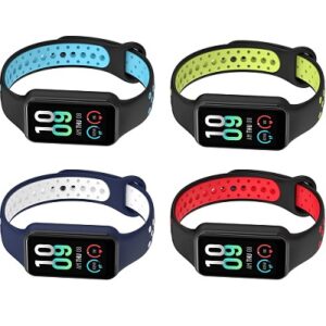Bracelet Compatible with Amazfit Band 7 Replacement Band,Sport Strap Soft Silicone Quick Release Wrist Bands Adjustable