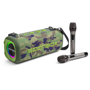 Haut Parleur Soonbox S9200 Avec 2 Micros, Output:80W , Bluetooth, TF card, USB, AUX, TWS.