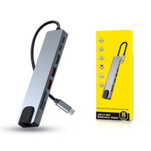 Hub USB C 8 ports Multifunction Hdmi,RJ45, SD, USB
