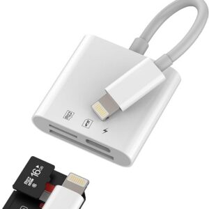 Adaptateur Cable Lightning vers SD/TF + Lightning charger