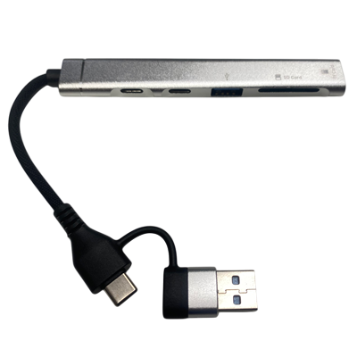 Adaptateur Cable USB C+USB A 5in1 Multiport USB+USBC+TF Card