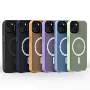 Case Transparent Couleur avec Anneau Support en Fer 7/8/X/XS/11/12