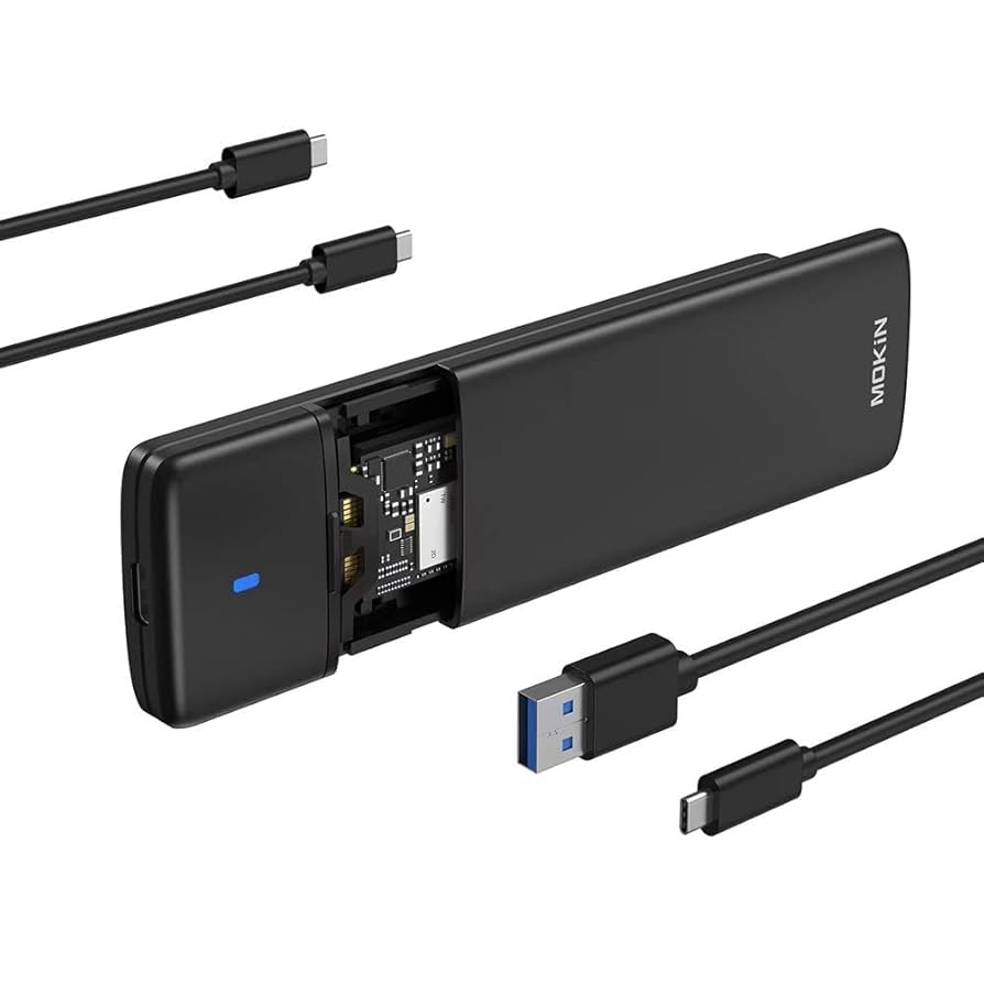 Boitier M.2 MOKiN M.2 NVMe SATA SSD Enclosure Reader Tool-Free, NVMe PCIe SSD to USB CAdapter Reader Case