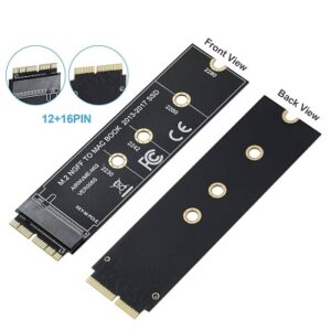 Adaptateur YBBOTT M.2 NVMe SSD to 12 and 16Pin Upgrade Adapter for MacBook Air 2013 to2017 Year A1465 A1466 and Mac Pro A1398 A1502 Late 2013 to 2015